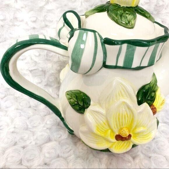 VTG Young’s Inc China Floral Teapot 1997 - Picture 2 of 8